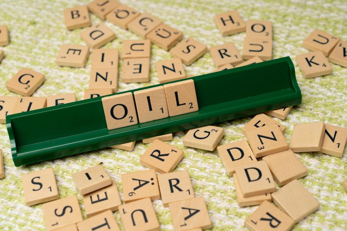 Scrabble Tiles Spelling Out Oil